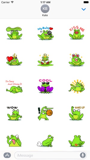 Funny Green Frog Prince Emoji