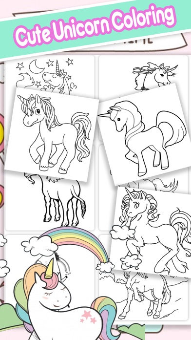 How to cancel & delete Cute My Little Unicorn House Coloring Book from iphone & ipad 1
