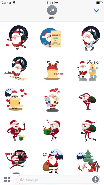 Santa emoji animated sticker