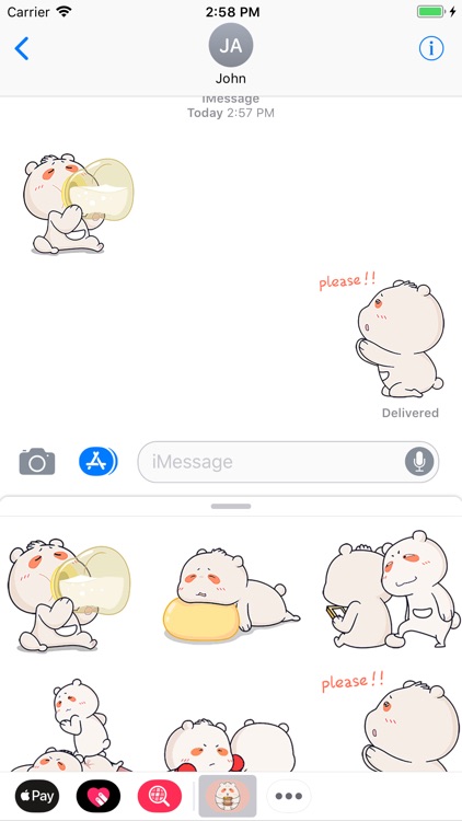 Silly Bear Animated Stickers