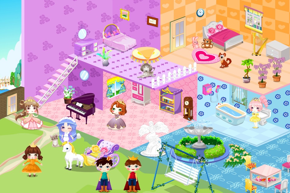 可爱公主娃娃屋设计-房屋设计游戏 screenshot 2