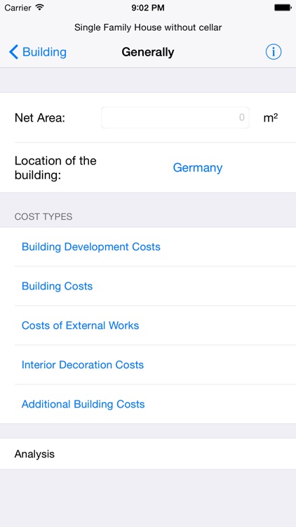 BCS - Building Cost Simulator