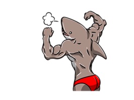 SharkMoji - Shark Man Stickers