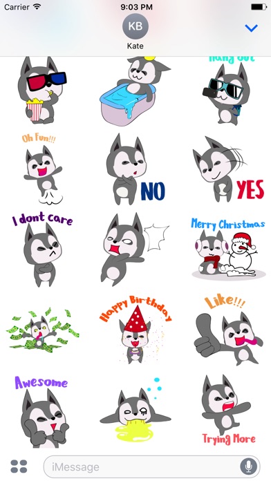 Husky dog emoji & sticker screenshot 3