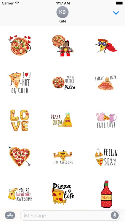 I Love Pizza Forever Sticker