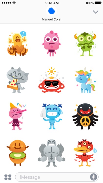 Cute Freak Monsters Emoji screenshot-3
