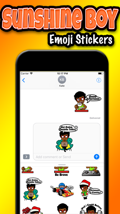 Sunshine Boy Emoji Stickers screenshot 2