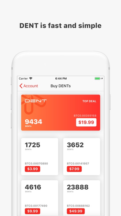 DENT - Send mobile data top-up