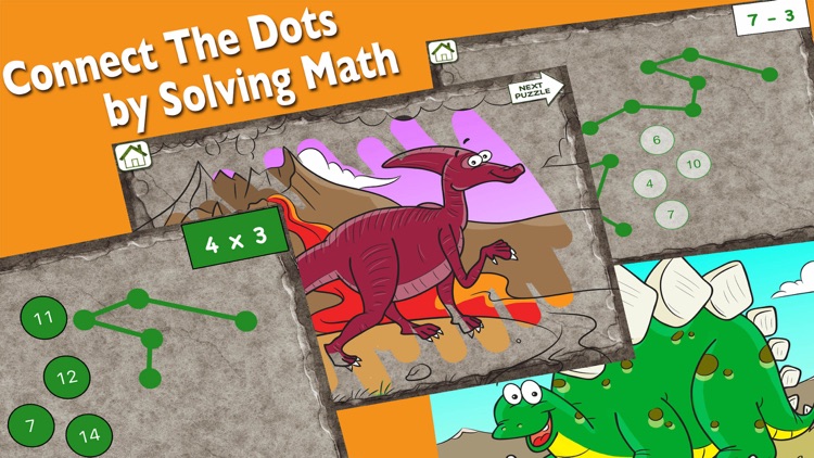 Math Dots Puzzles - Dinosaurs