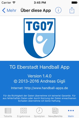 TG 07 Eberstadt Handball screenshot 4