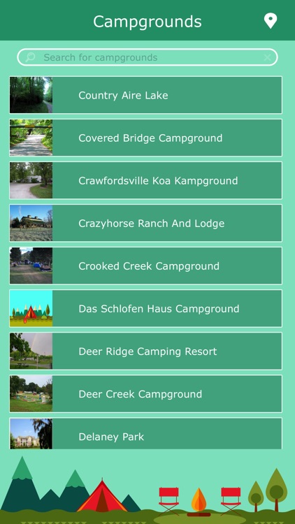 Indiana Camping Locations