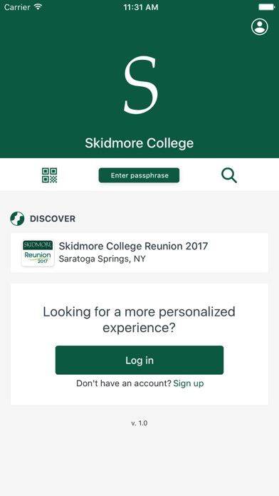 Skidmore College Events screenshot 2