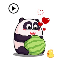 Pandamoji Moving Panda Sticker