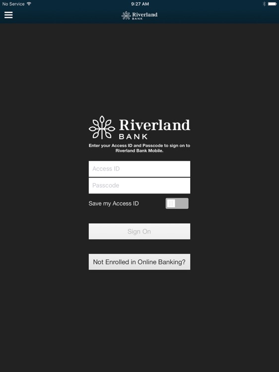 Riverland Bank iPad Version