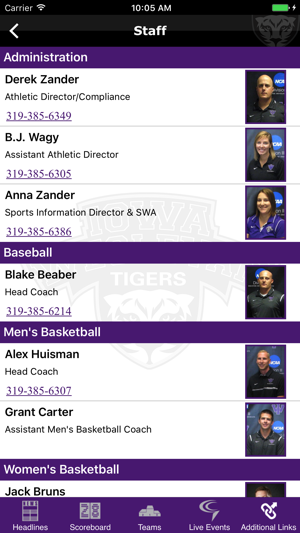 Iowa Wesleyan Tigers Athletics(圖5)-速報App