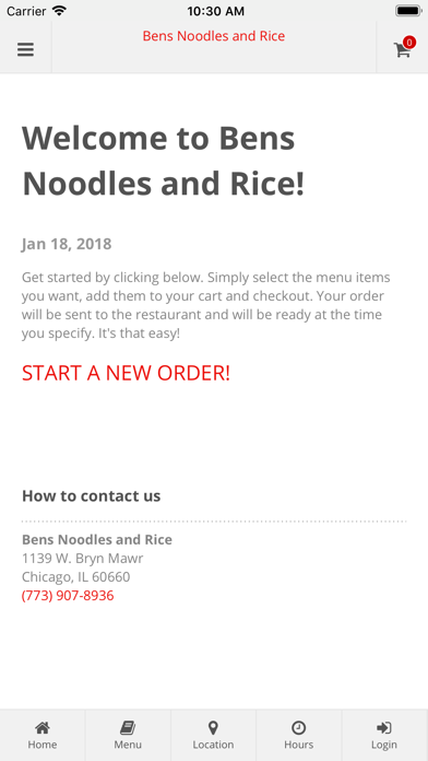 How to cancel & delete Bens Noodles and Rice Thai from iphone & ipad 1