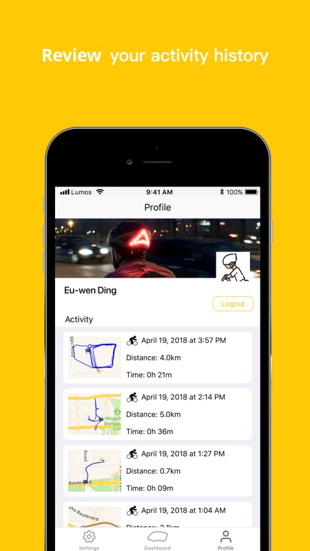 lumos helmet app