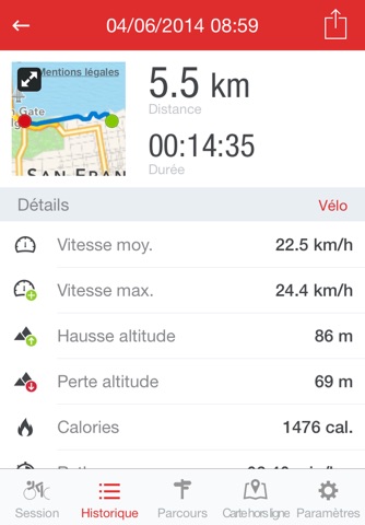 Runtastic Road Bike GPS PRO screenshot 2
