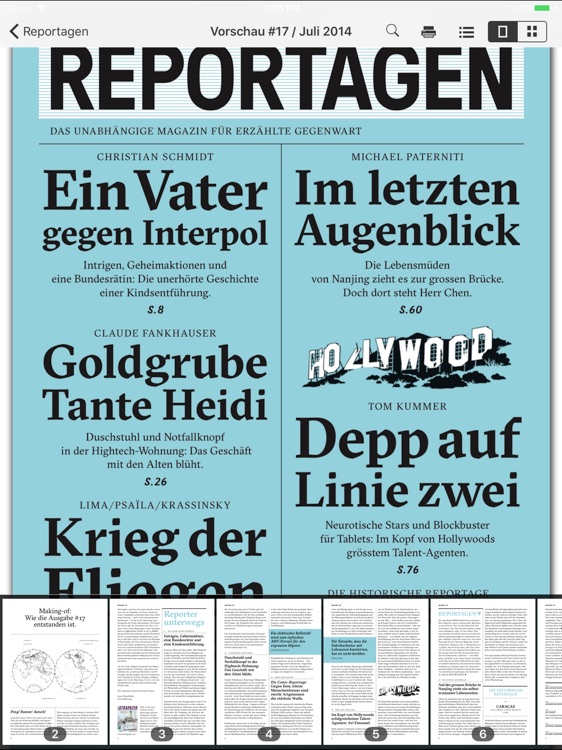 REPORTAGEN: Das Magazin