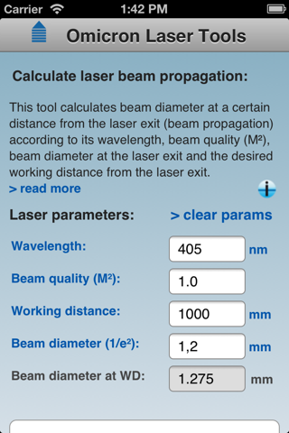 Omicron Laser Tools for iPhone screenshot 2
