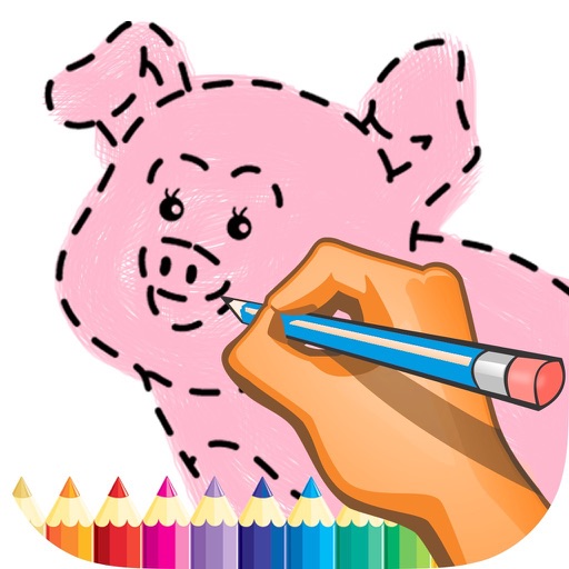 Drawing lessons animal line Icon