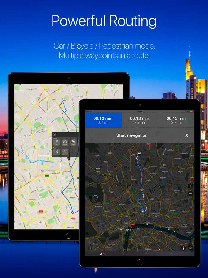 England, UK Offline Navigation