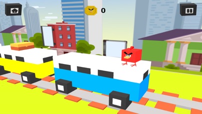 Blocky Chicken & Train-Crazy Jump screenshot 2