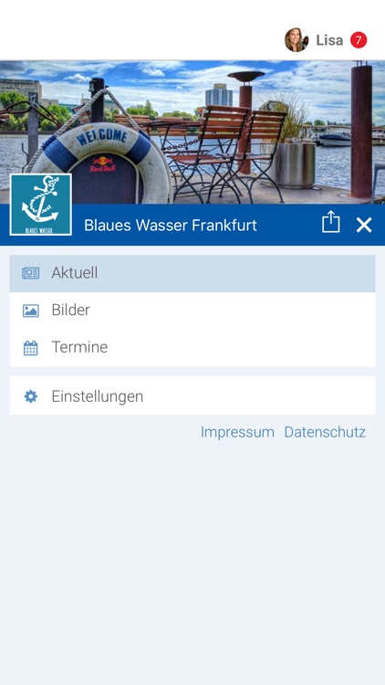 Blaues Wasser Frankfurt