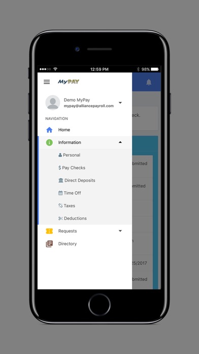 Alliance MyPay screenshot 2