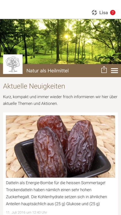 Natur als Heilmittel