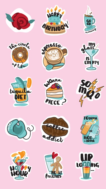 Download Food And Drink Bundle By Sticker 10 By Victor Verdu