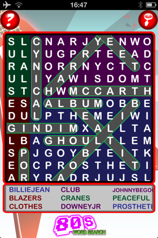 Epic 80s Word Search - giant eighties wordsearch - náhled
