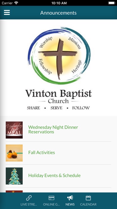 Vinton Baptist Church screenshot 3