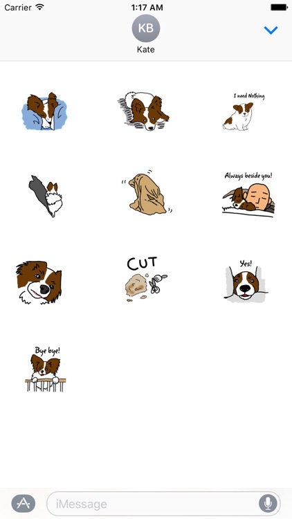 Papillon Dog Emoji Sticker