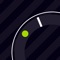 Tap the screen when the white line crosses the blue dot