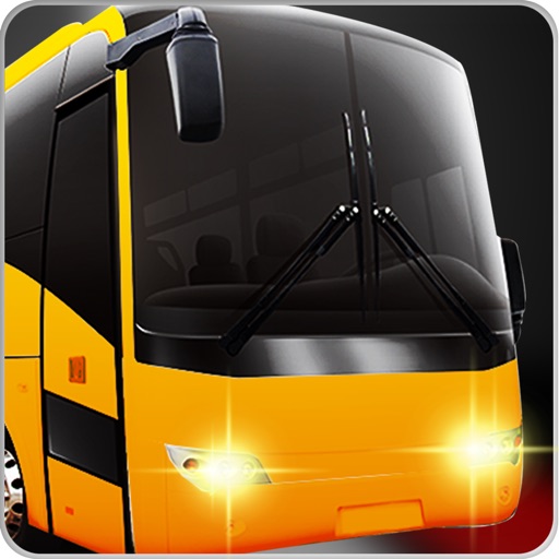 Snowy mountain bus driving Sim icon