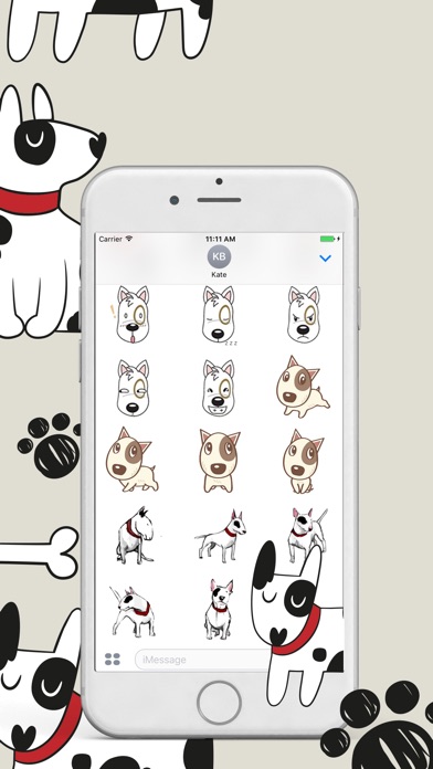 Bull Terrier Puppies Stickers screenshot 3