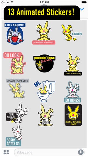 It's Happy Bunny Animated Stickers(圖2)-速報App