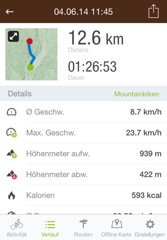 Runtastic Mountain Bike PRO screenshot 2