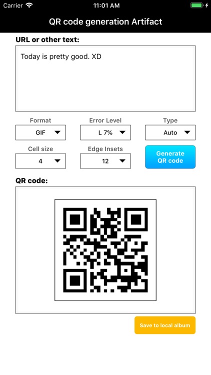 QR code generation Artifact screenshot-4