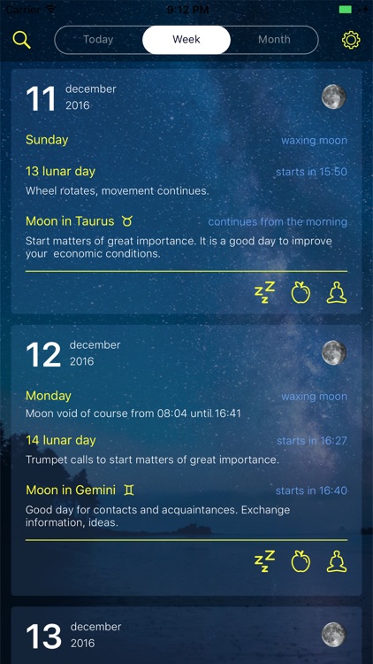 Lunar calendar Dara