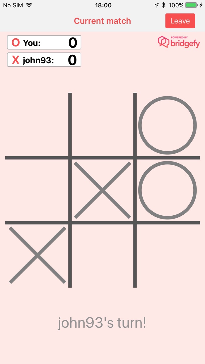 Bridgefy TicTacToe