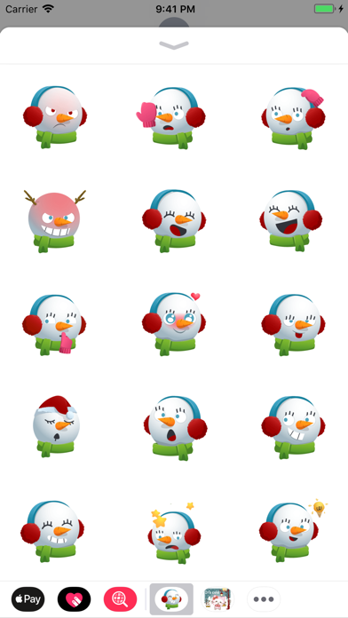 Cute Snowman Animated Stickers screenshot 2