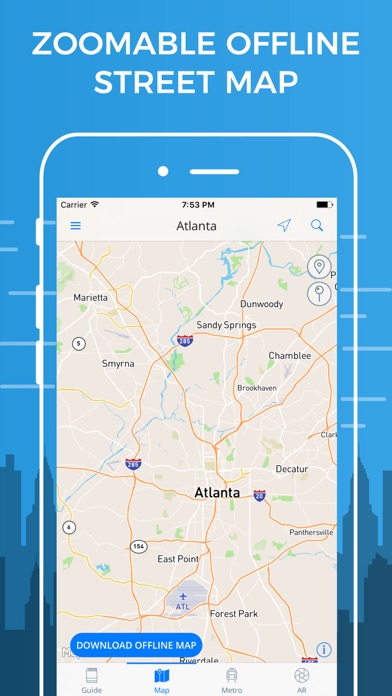 Atlanta Travel Guide with Offline Street Map screenshot 3