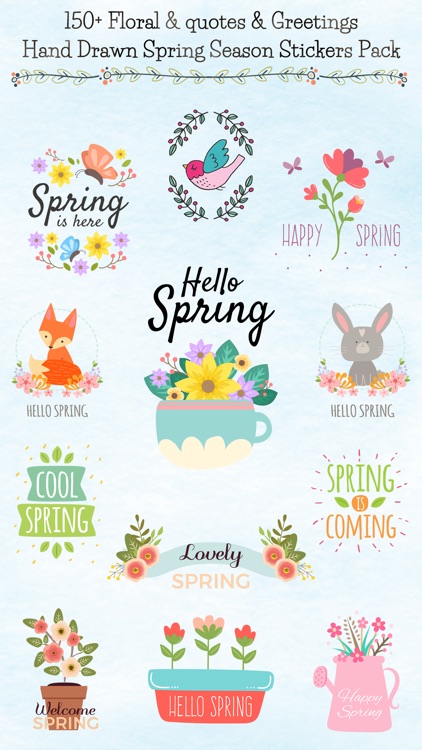 Hello Spring - Hand Drawn