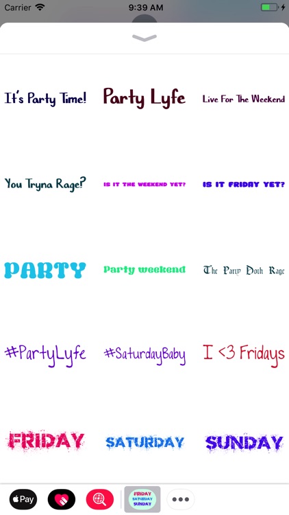 Weekend Party Stickers