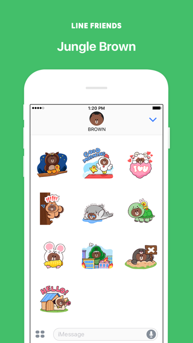 How to cancel & delete Jungle Brown - LINE FRIENDS from iphone & ipad 2