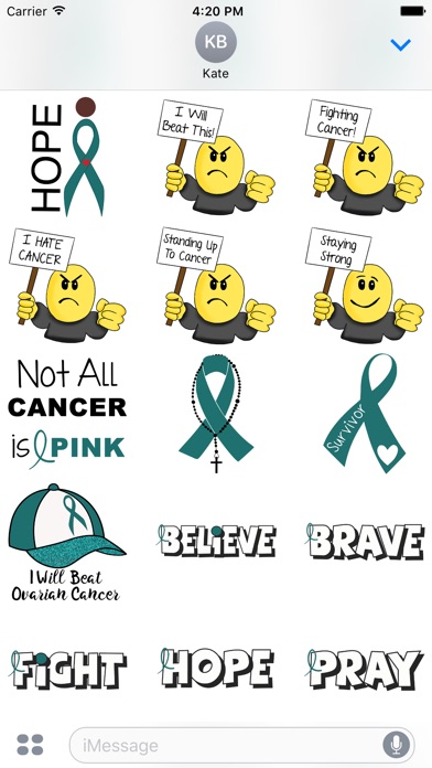 Ovarian Cancer Stickers screenshot 3