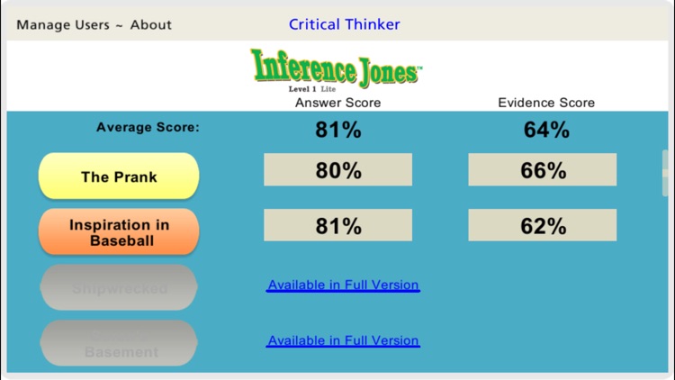 Inference Jones Level 1 Lite screenshot-4