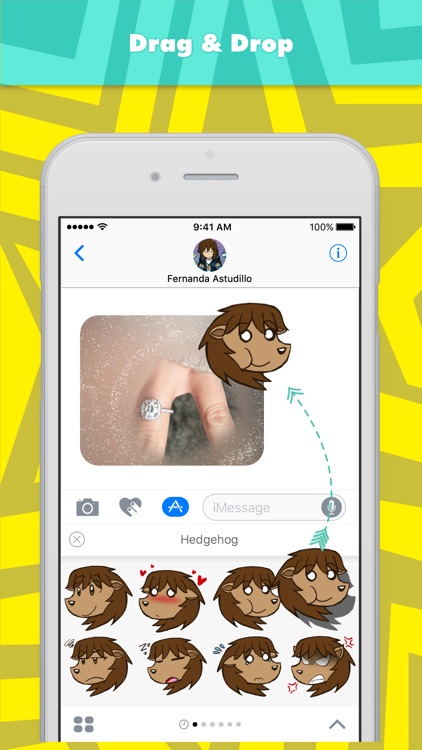 Hedgehog stickers for iMessage